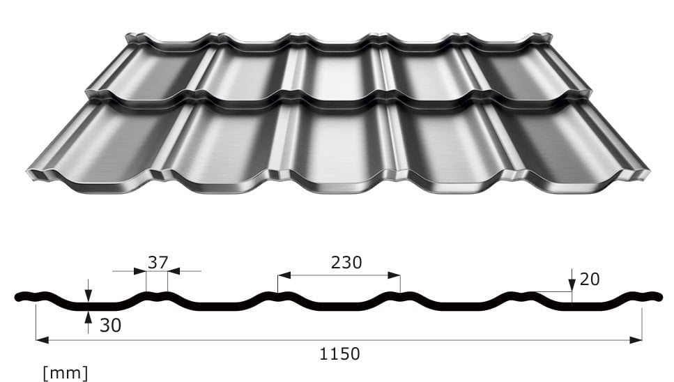 Blachodachówka modułowa - zet roof